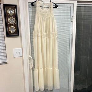 A New Day Cream Pleated Dress maxi dress